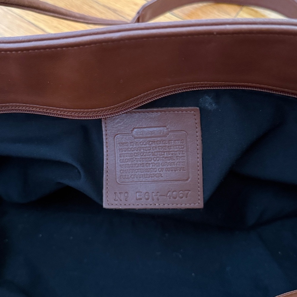 Vintage Coach ‘06 Carryall Tote Toffee Leather Bag & Gold Grommet Snap Wallet - Picture 14 of 16